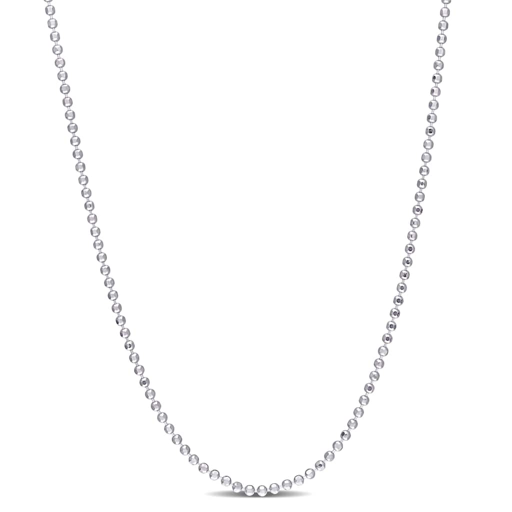 Miadora Sterling Silver Ball Chain Necklace
