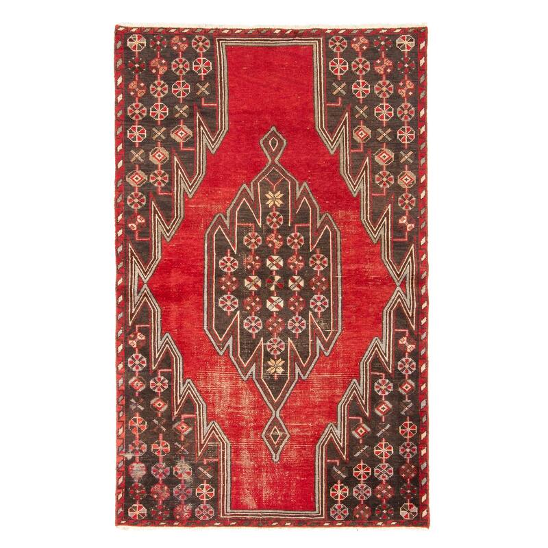 ECARPETGALLERY Hand-knotted Andelz Red Wool Rug - 3'7 x 5'10