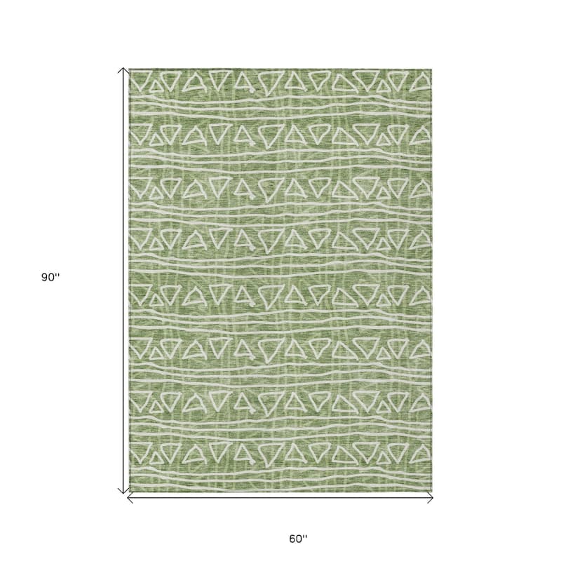 HomeRoots Geometric Transitional Rectangle Outdoor Rug
