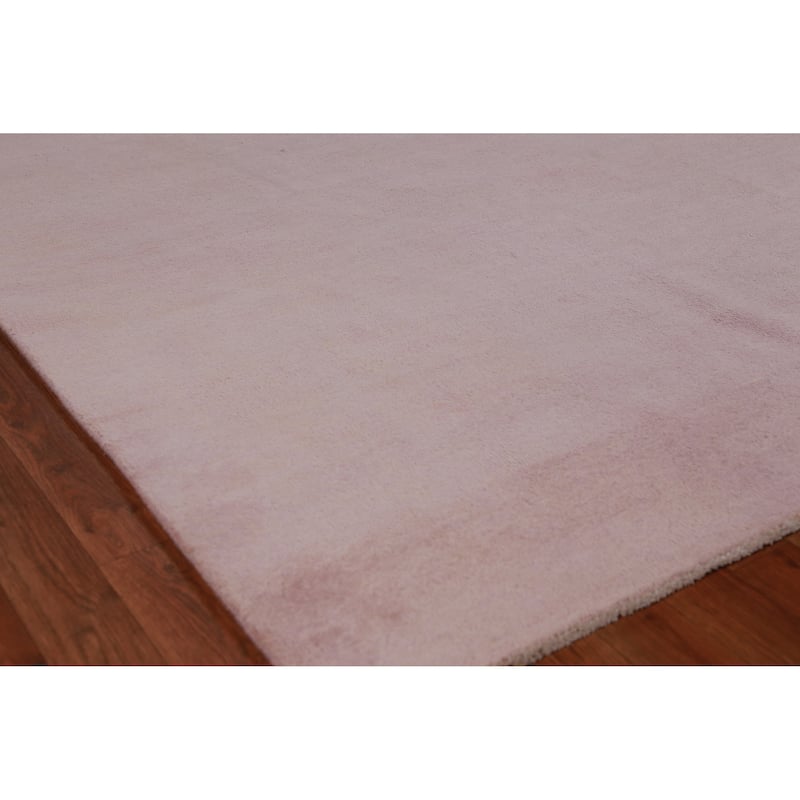 Hand Knotted Oriental 100% Wool Carpet Modern Solid Purples Gabbeh Area Rug - 10' 1'' X 5' 3''