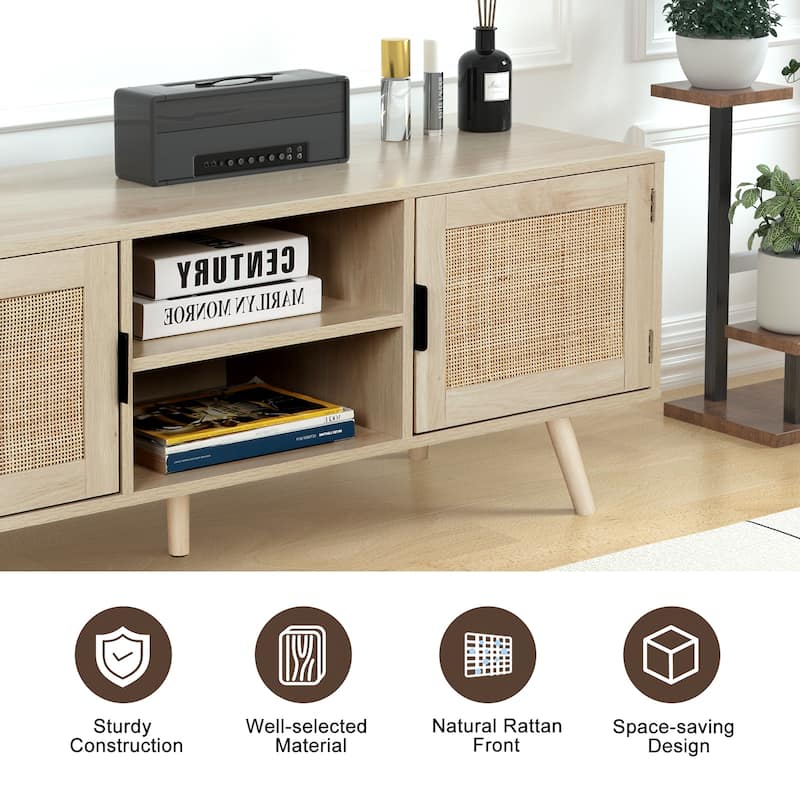 Anmytek 47" Modern TV Stand Entertainment Center Media Console Table for up to 65" TV - 47 inches in width
