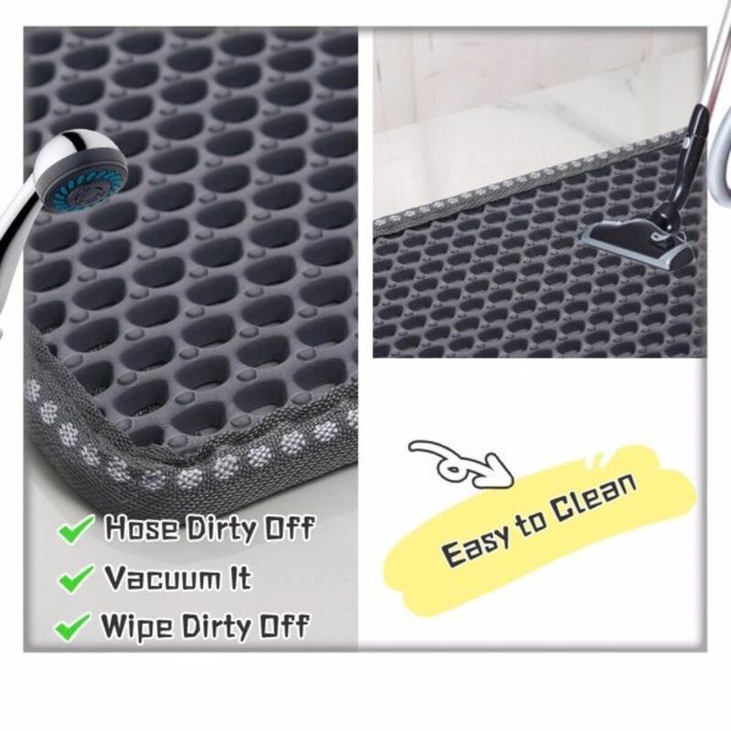 Cat Litter Mat Kitty Litter Trapping Mat Double Layer Mats