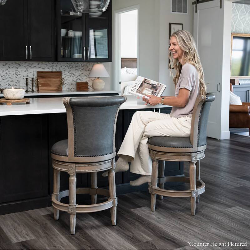 Maven Lane 31" Pullman Swivel Bar Height Kitchen Stool