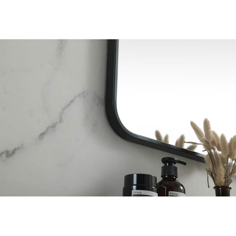 Indigo Home Soft corner metal square mirror 42x42 inch