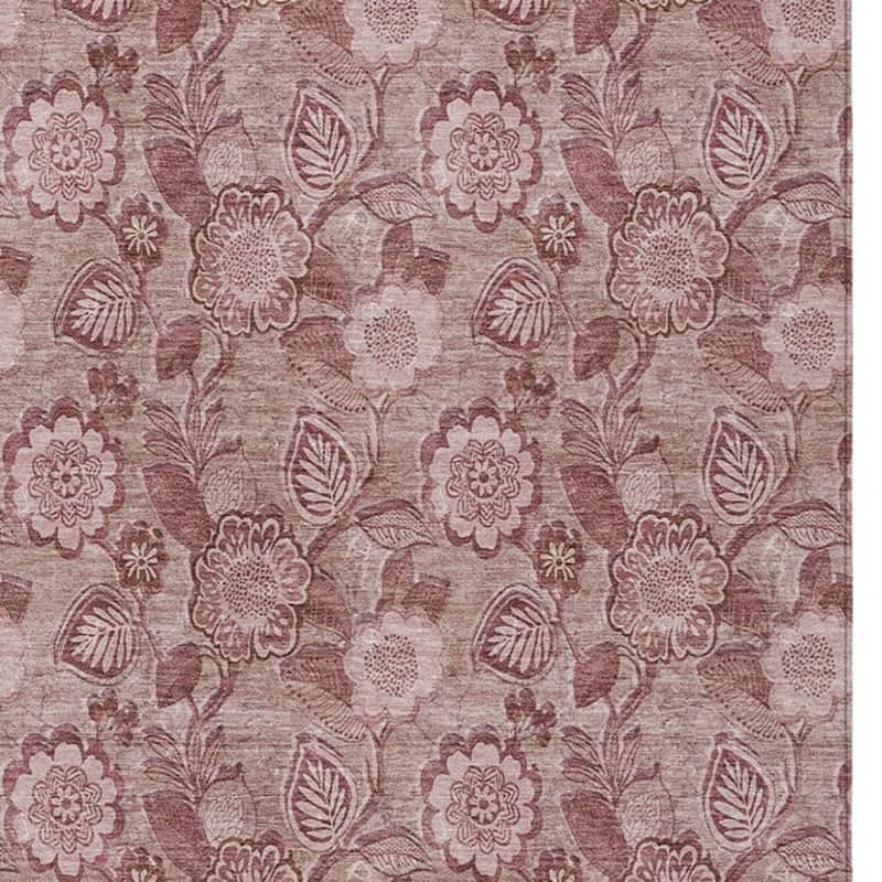 HomeRoots Floral Transitional Rectangle Outdoor Rug
