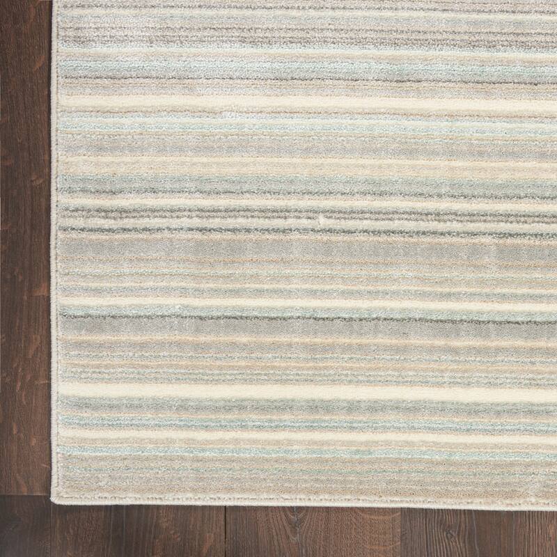 Nourison Marmara Contemporary Coastal Stripe Linear Area Rug