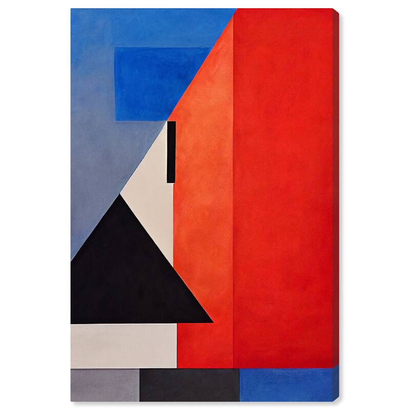 Wynwood Studio Abstract Abstract Plans Red and Modern & Contemporary Wall Art Canvas Print
