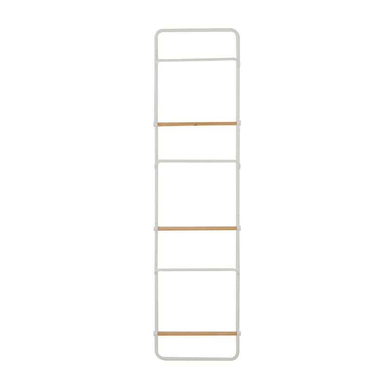 Metal Wall Mounted 6 Rack Ladder - Black or White - Roche River Decor