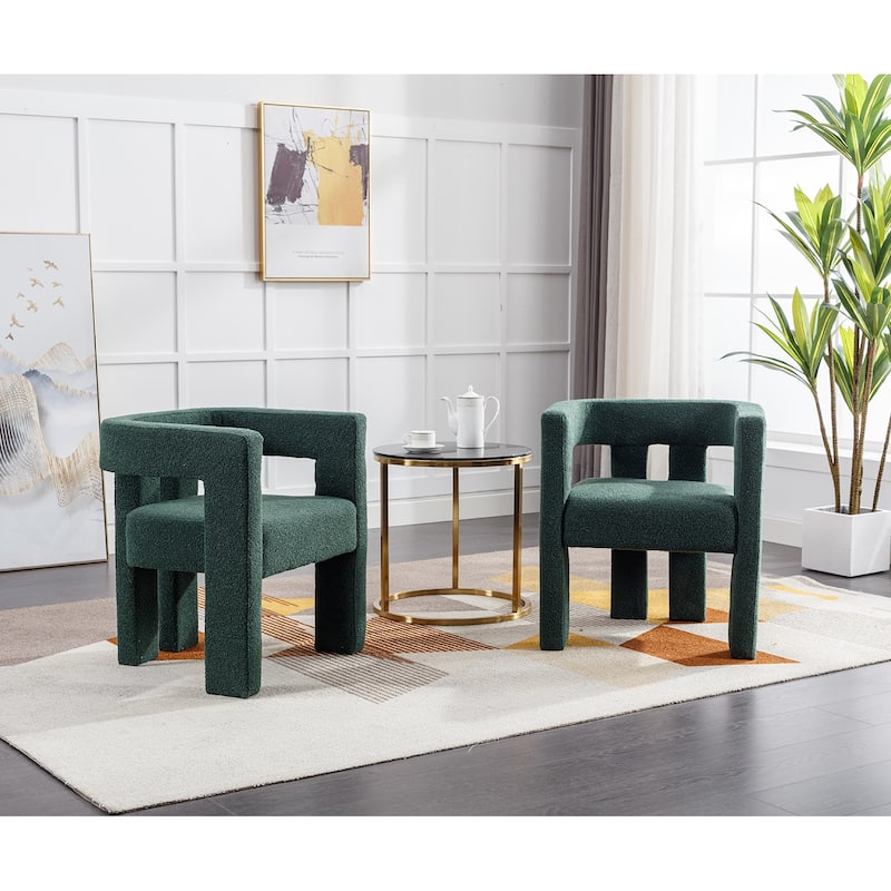 Fabric Upholstered Accent Dining Chair for Kitchen 2PCS