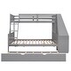 preview thumbnail 29 of 28, Multifunctional Twin over Full Bunk Bed with Trundle, Built-in Desk, Three Storage Drawers & Shelf