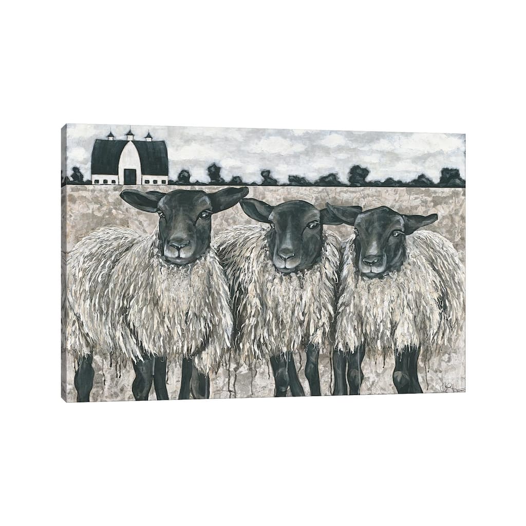 iCanvas "Three Sheep" by Hollihocks Art Canvas Print