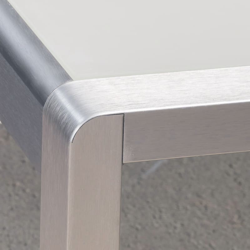 Cape Coral Silver/ Grey Anodized Aluminum Outdoor Dining Table by Christopher Knight Home - 35.00"L x 35.00"W x 30.00"H