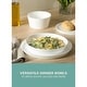 preview thumbnail 19 of 18, Gibson Home Modern Opal 16 Piece Glass Chip Resistant Dishes Double Plates and Bowls Lightweight Dinnerware Set