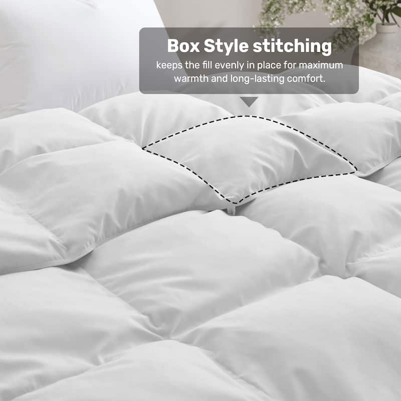 Lightweight Premium White Goose Down Comforter Duvet Insert for Summer