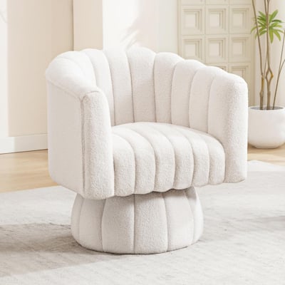 HOMYKA Swivel Accent Barrel Chair Cute Comfy Arm Chair