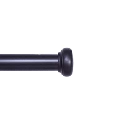 Kenney® Weaver 1" Premium Decorative Window Curtain Rod, 28-48", Black