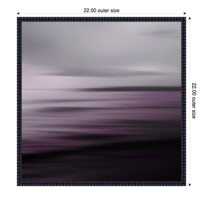 Mystic Twilight Waves by Lena Weisbek Framed Canvas Wall Art Print - 22 x 22 in