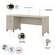 preview thumbnail 18 of 67, Bush Somerset 72W 3 Position Sit to Stand L Shaped Desk in Ash Gray