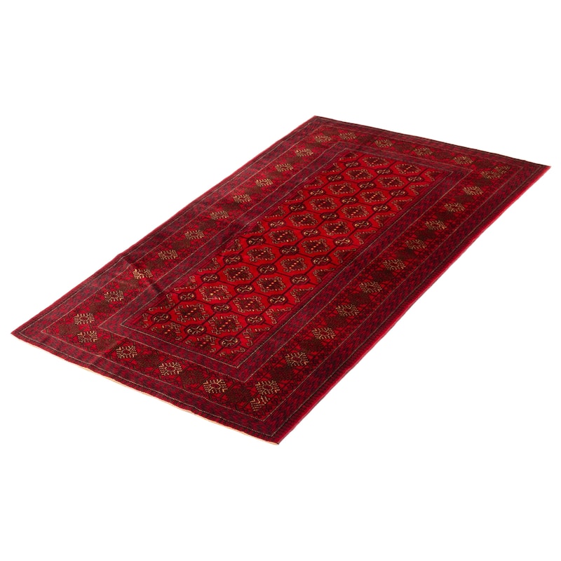Teimani Red Rug 3'11" x 6'7" - 3'11 x 6'7