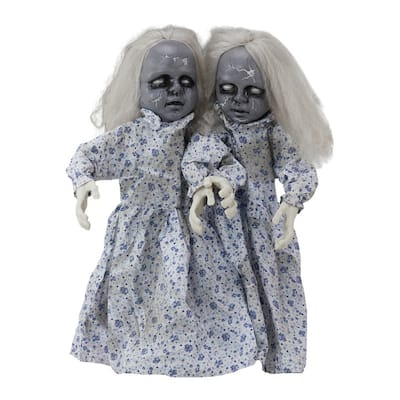 2.8Ft Animatronic Girls Doll Sound Activated Halloween Decorations