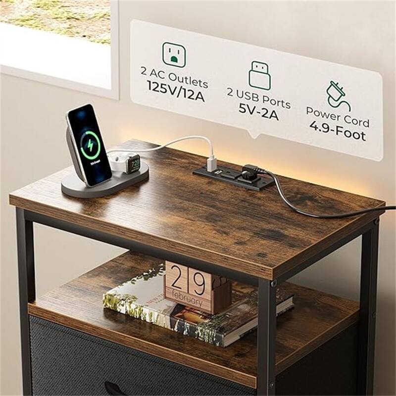Drawers Dresser with Charging Station