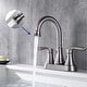 preview thumbnail 4 of 16, 2-Handle Bathroom Vanity Sink Faucet with Pop-up Drain Brushed Nickel