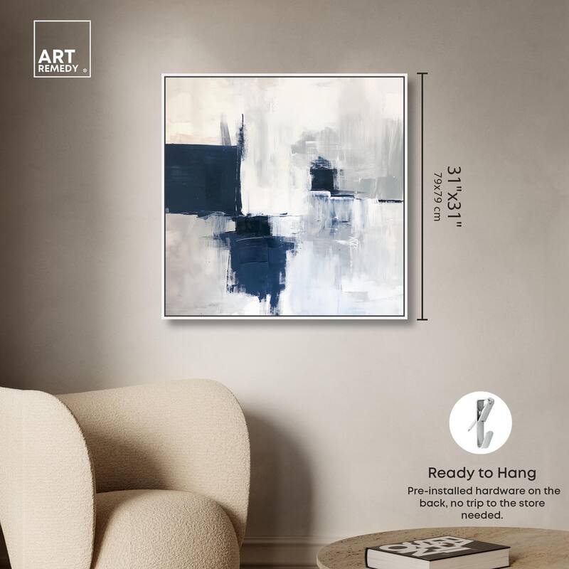 Porcelain Blue on White I Canvas by Art Remedy