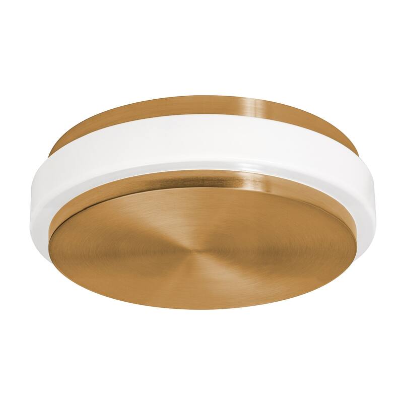 AFX EISF10LAJUD Eris 10" Wide Flush Mount Drum Ceiling Fixture - Light Antique Brass