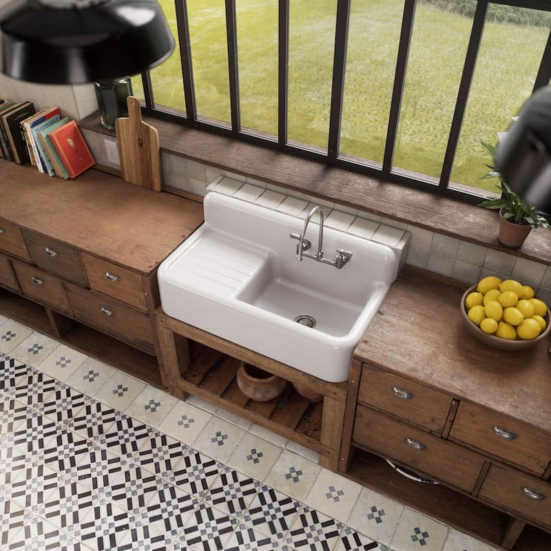 Whitehaus 42" Single Bowl Fireclay Kitchen Or Utility Front Apron Sink