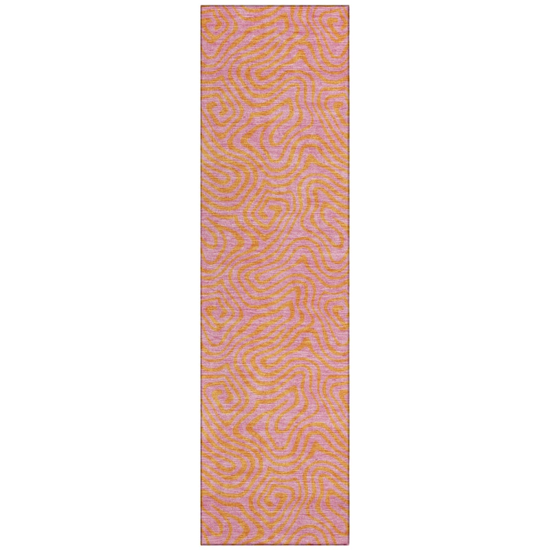 Machine Washable Indoor/ Outdoor Modern Trance Chantille Rug