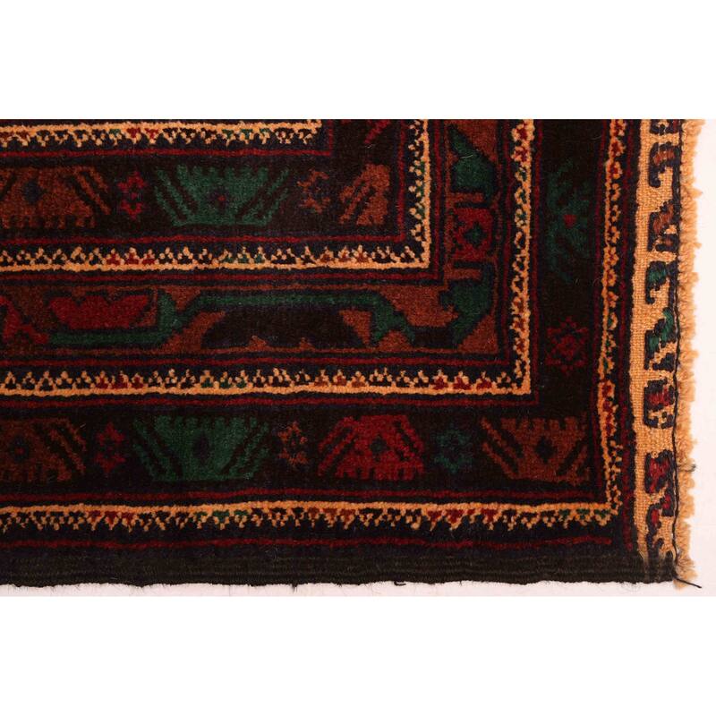 ECARPETGALLERY Hand-knotted Teimani Dark Navy Wool Rug - 3'8 x 6'7