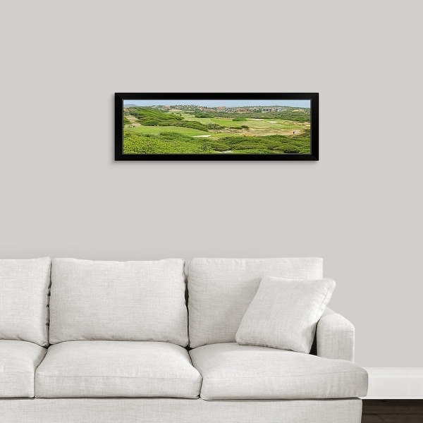 "Golf course on the northern end of the island, Aruba" Black Framed Print