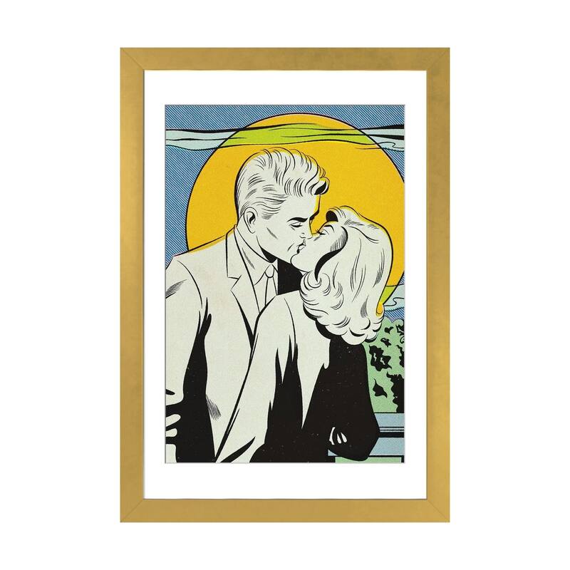 iCanvas "Moon" by Joseph McDermott - Gold - 32x24x1