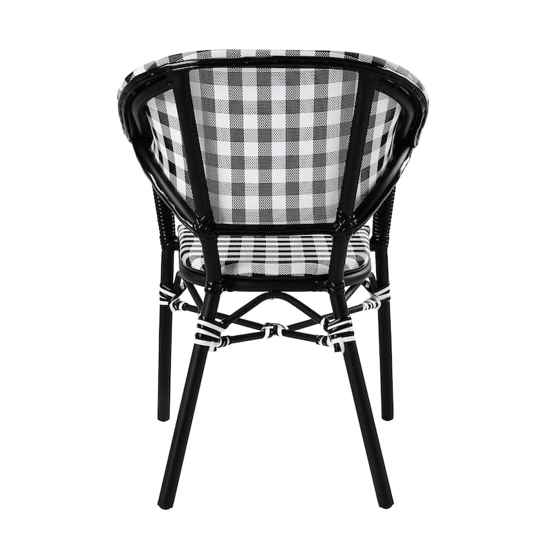 Lidi Classic Country Plaid Patio Dining Arm Chairs by Furniture of America
