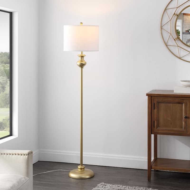 SAFAVIEH Lighting Gulsun 61-inch Antique Black Led Floor Lamp - 14" W x 14" L x 61" H - 14"W x 14"D x 61"H - Gold