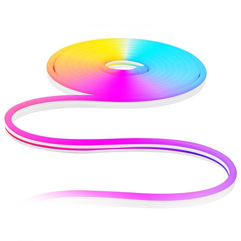 16.4ft RGBIC LED Neon Rope Light with Music Sync Smart Voice and App Control for Home Decor - 16.4'Long