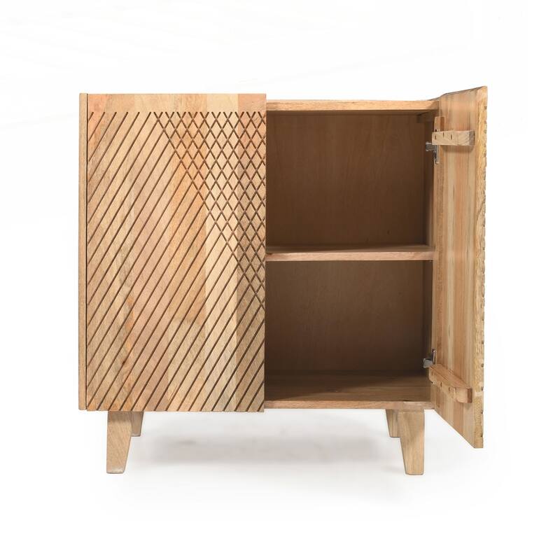 Rustic Mango Wood Storage Cabinet
