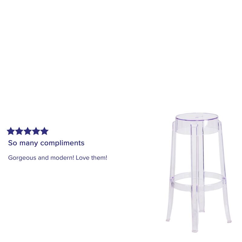 29.75" High Transparent Barstool - Restaurant & Bar Furniture