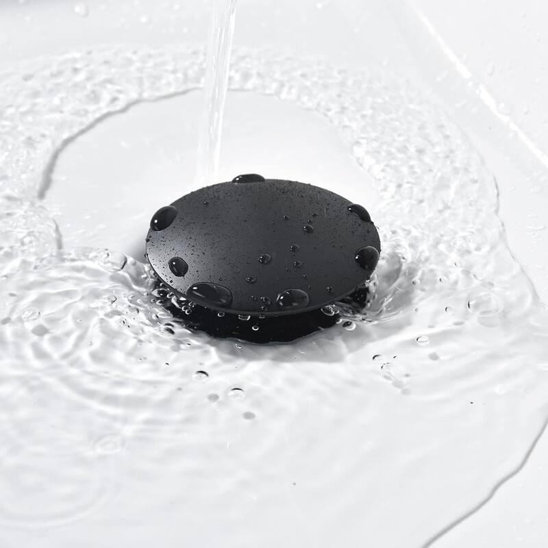 Wall Mounted Single Handle Bathroom Sink Faucet with Pop-Up Drain (No Overflow)
