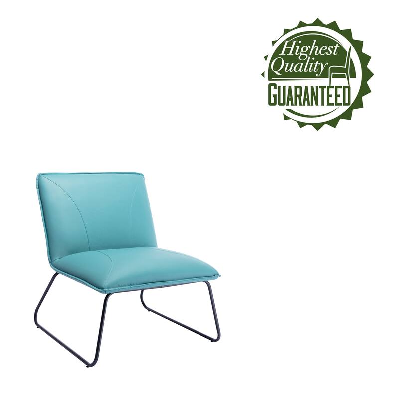 Porthos Home Quyen Armless 1 Sofa Seat, PU Leather Upholstery, Steel Legs