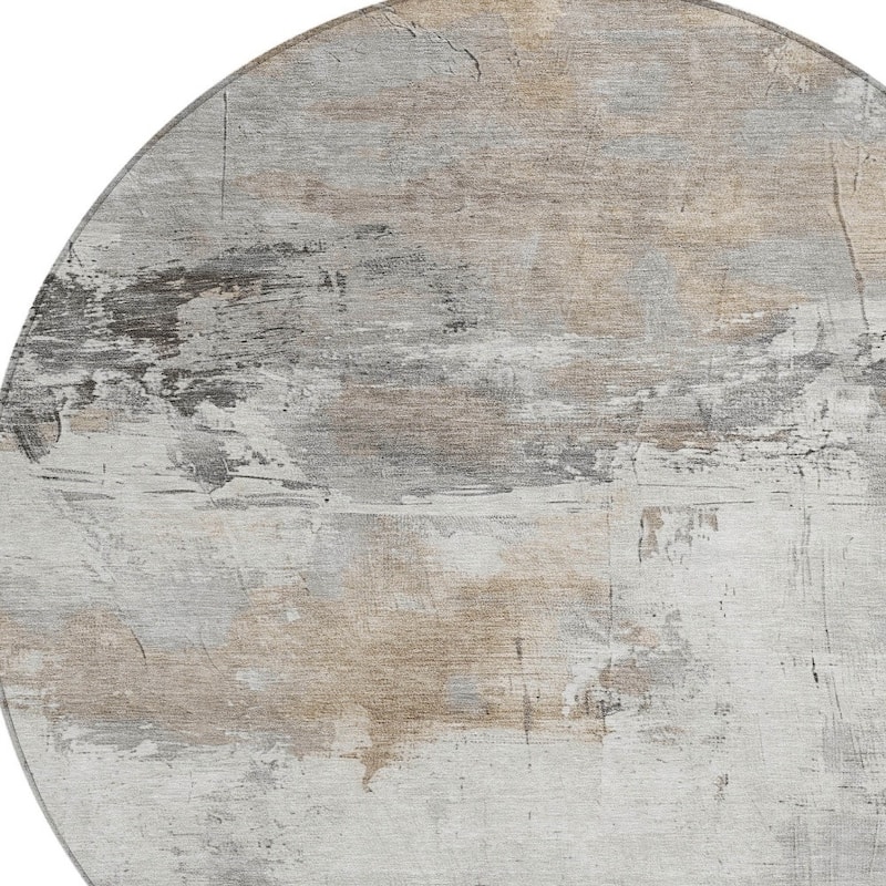 HomeRoots Abstract Transitional Rectangle Outdoor Rug