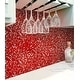 preview thumbnail 1 of 0, Apollo Tile 5 pack 11.8-in x 11.8-in Red Matte Finished Pebble Glass Mosaic Tile (4.83 Sq ft/case)