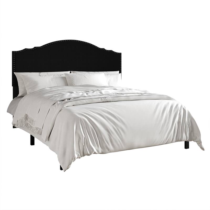 CraftPorch Traditional Upholstered Bed with Nightstand and Bench 3-pieces Bedroom Set - Black - Queen