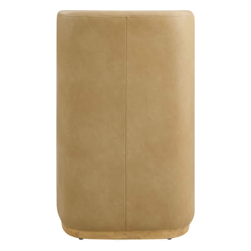 Brian Modern Dining Chairs with Casters&Wood Base Set of 2