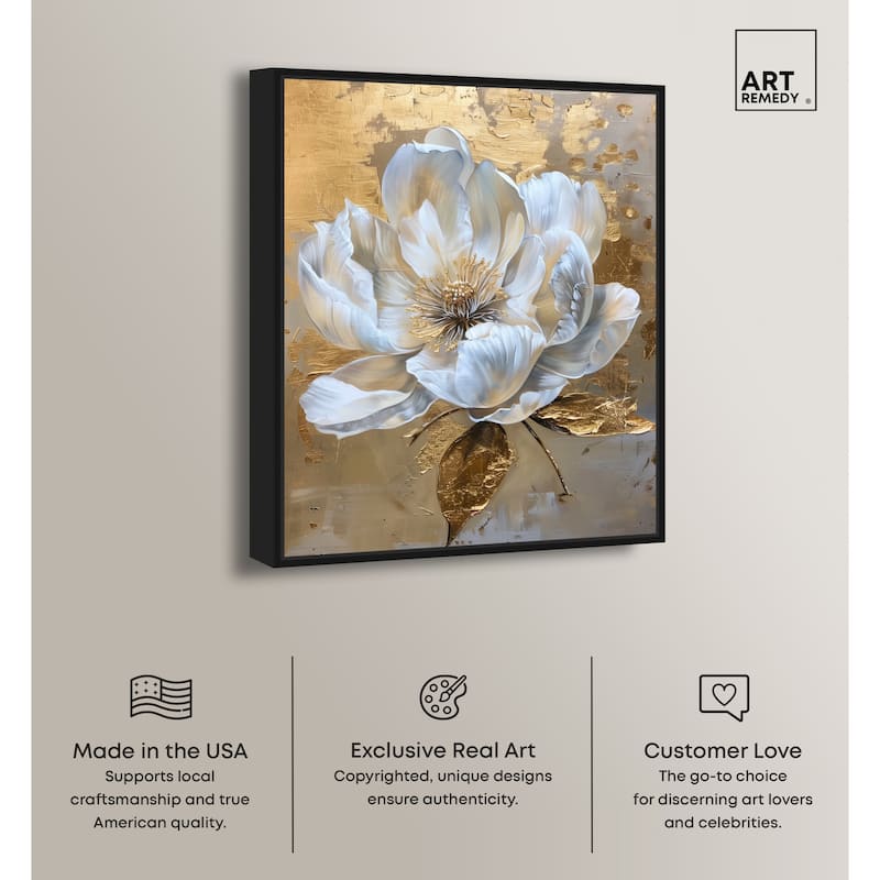 Athenas Flower Canvas Glamorous Feminine Wall Art by Art Remedy