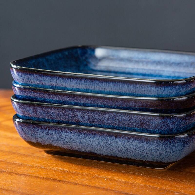 vancasso Stern Reactive Glaze Stoneware Dinnerware Set, Service for 4