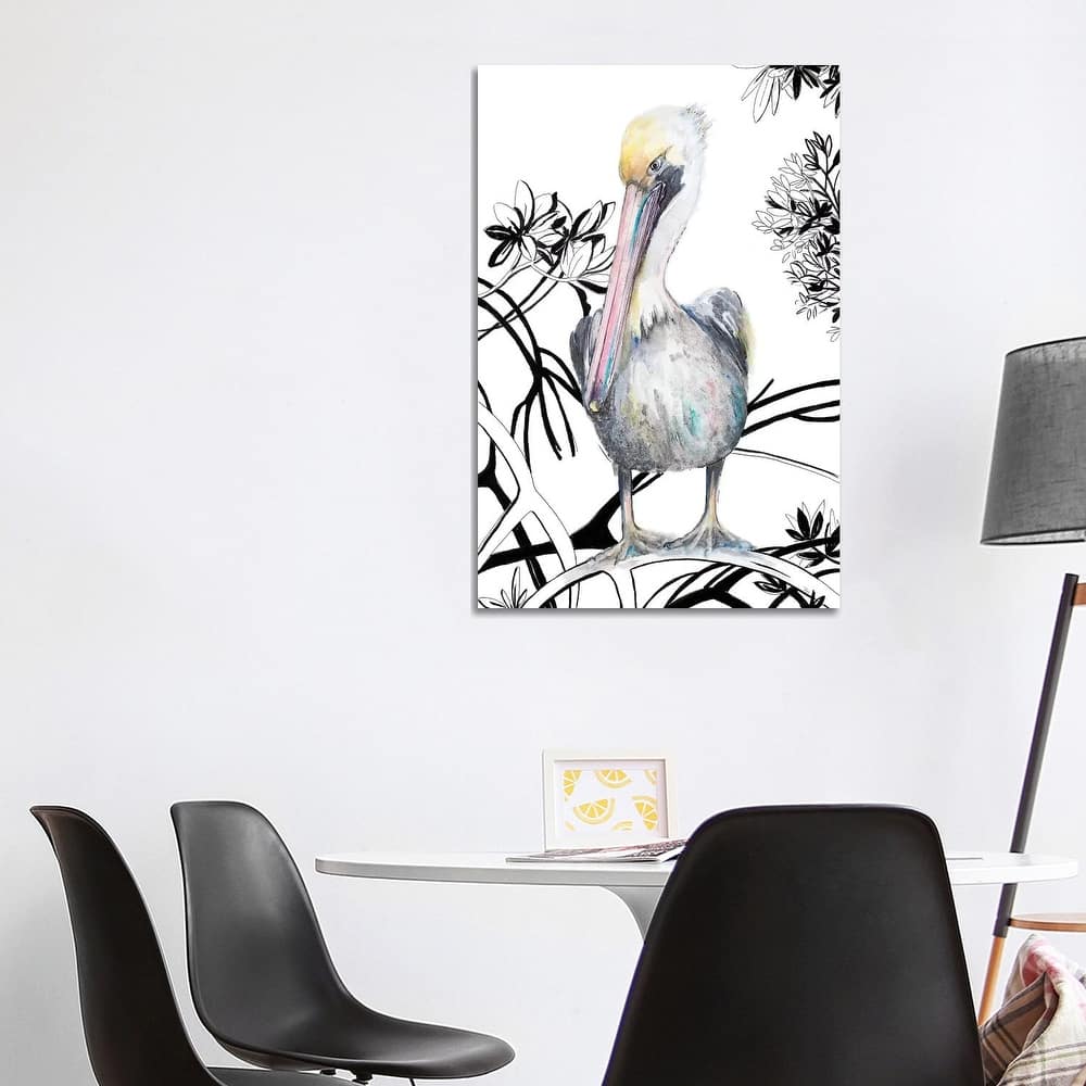 iCanvas "Pelican On Branch I" by Patricia Pinto Canvas Print