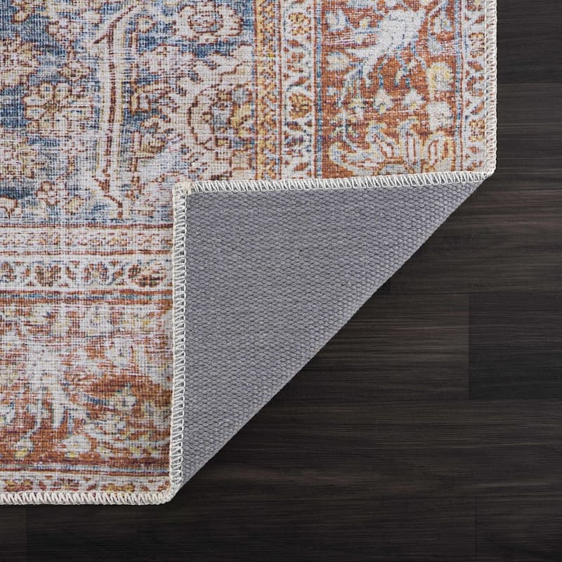 Hauteloom Georgia Machine Washable Persian Oriental Traditional Area Rug