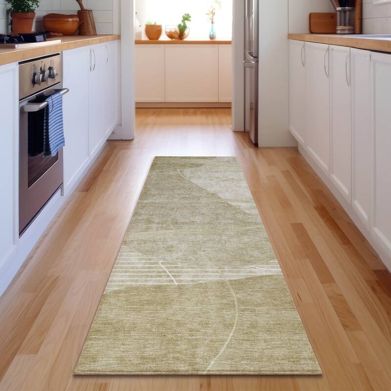 Premium Washable Super Soft Modern Hoda Mayfield Rug - Beige - 2' 3" x 7' 6" - Runner