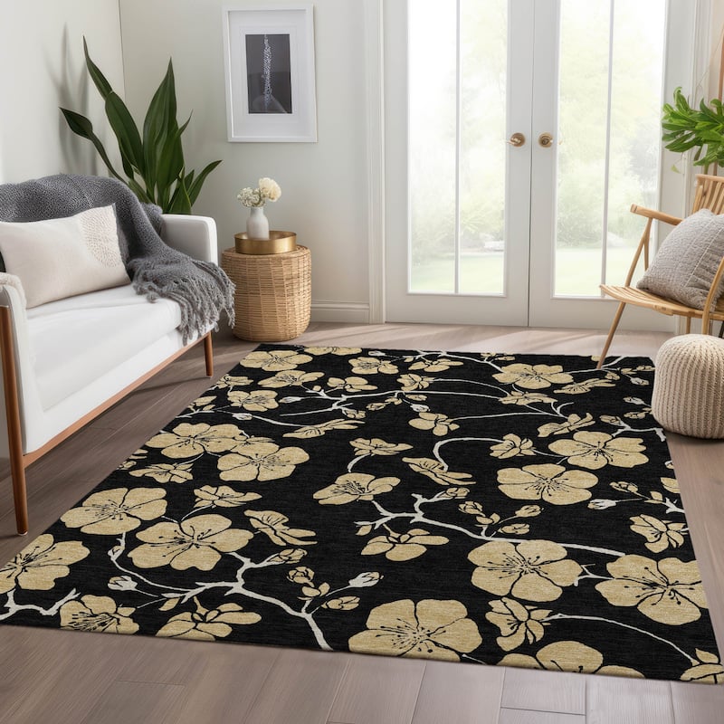 Premium Washable Super Soft Modern Floral Mayfield Rug